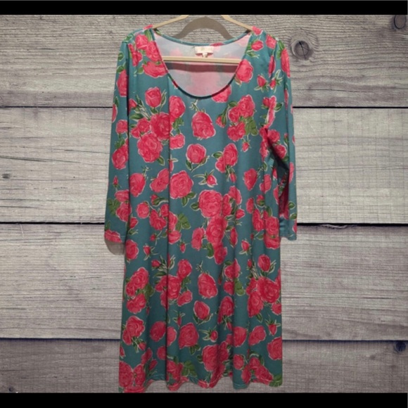 Simply Southern Dresses & Skirts - Simply Southern Rose Dress Teal size M **r…